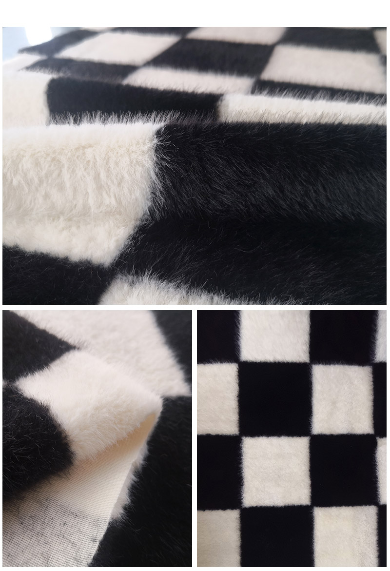 chessboard rabbit faux fur 7